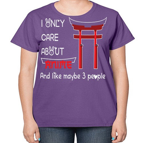 I Only Care About Anime Anime 240# - anime-  Ladies T-Shirt
