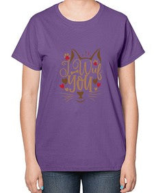 I Wuf You Style 16# - cats-  Ladies T-Shirt