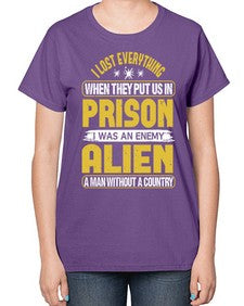 I was an enemy alien 24# - ufo-  Ladies T-Shirt
