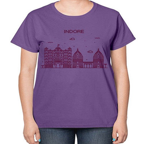Indore 951# - cities-  Ladies T-Shirt
