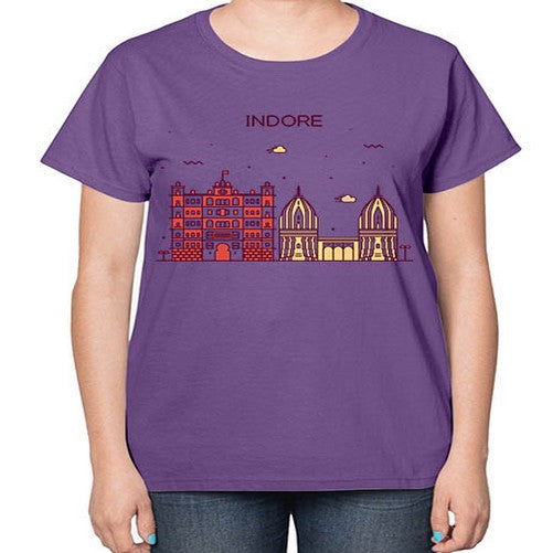 Indore 953# - cities-  Ladies T-Shirt