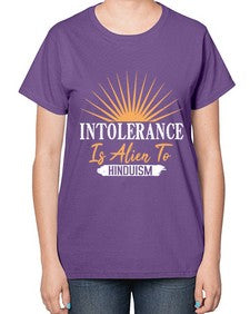 Intolerance is alien 29# - ufo-  Ladies T-Shirt
