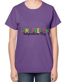 Juneteenth Independence Day 37# - black juneteenth-  Ladies T-Shirt