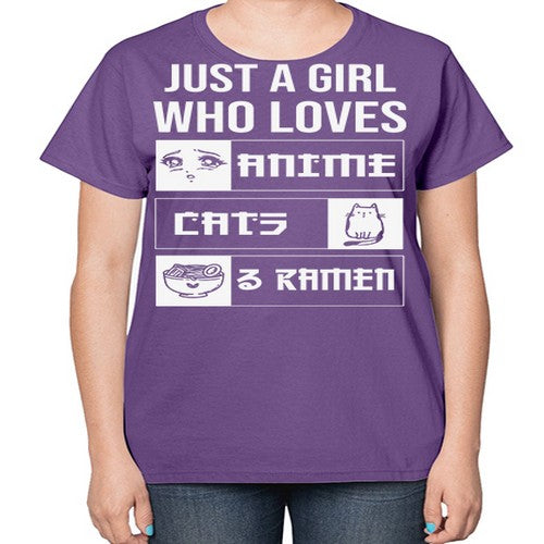 Just A Girl Who Loves 263# - anime-  Ladies T-Shirt