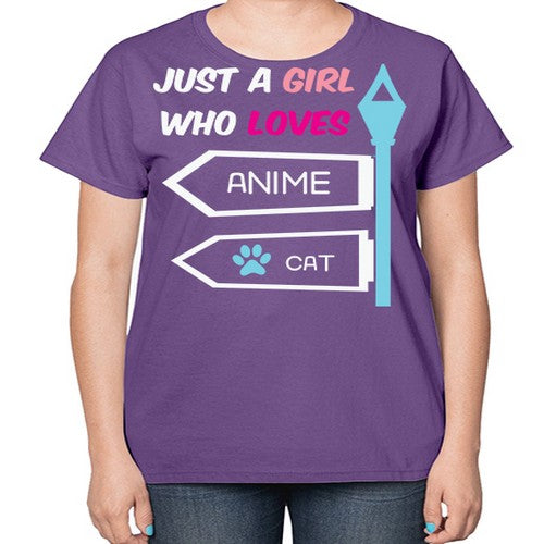 Just A Girl Who Loves Anime 264# - anime-  Ladies T-Shirt