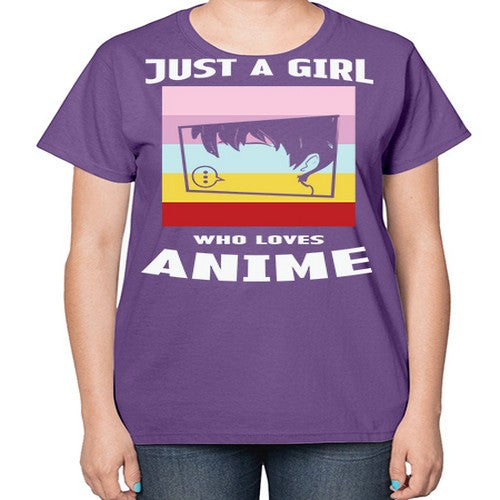 Just A Girl Who Loves Anime 265# - anime-  Ladies T-Shirt