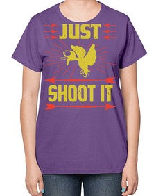 Just shoot it Style 32# - ducks-  Ladies T-Shirt