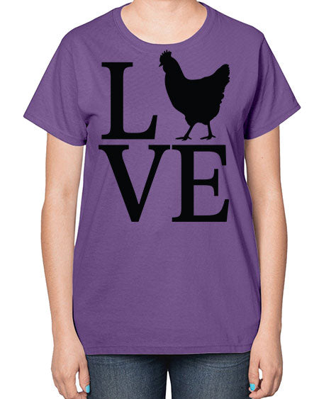 Love - chicken-  Ladies T-Shirt