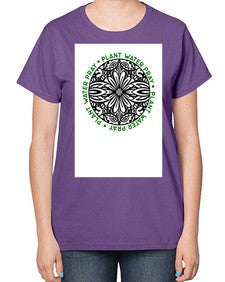 Mandala Garden Round 910# - mandala-  Ladies T-Shirt