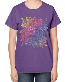 Mandala Teach Love Inspire Rainbow Glitter 762# - mandala-  Ladies T-Shirt