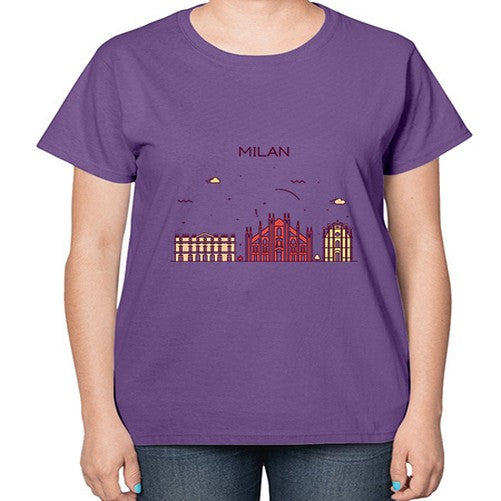 Milan 1297# - cities-  Ladies T-Shirt