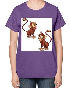 Monkey 175# - cartoon general-  Ladies T-Shirt