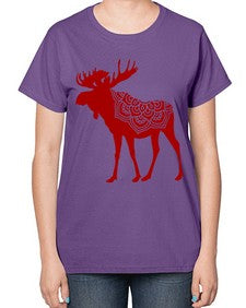 MooseMandala 940# - mandala-  Ladies T-Shirt