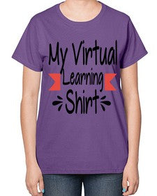 My Virtual Learning Shirt 555# - librarian-  Ladies T-Shirt