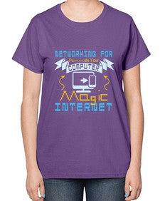 Networking for dummies your computer magic internet 22# - computer-  Ladies T-Shirt