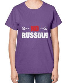 No Russian 37# - video games-  Ladies T-Shirt