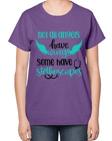 Not All Angels Have Style Style 1134# - nurse-  Ladies T-Shirt