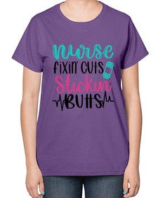 Nurse Fixin Cuts Stickin Style Style 1153# - nurse-  Ladies T-Shirt