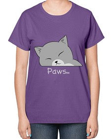 Paws - cats-  Ladies T-Shirt