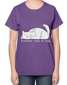 Perfect Time to Nap - cats-  Ladies T-Shirt