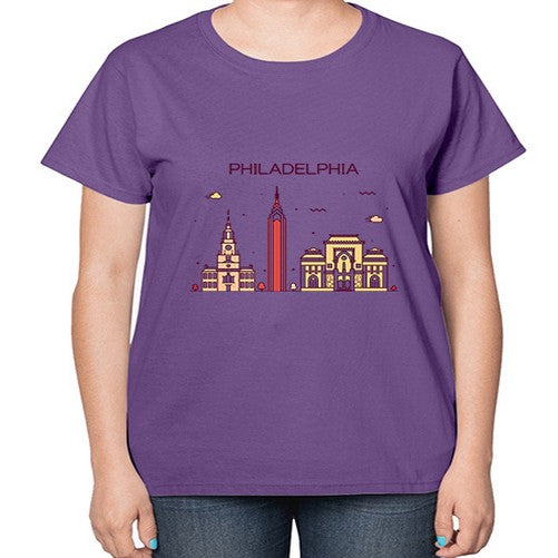 Philadelphia 1605# - cities-  Ladies T-Shirt