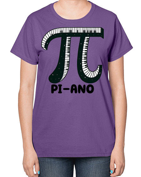 Piano Funny Math Music Sublimation 37# - pi-  Ladies T-Shirt