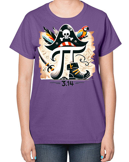 Pirate Pi Day Sublimation Design 39# - pi-  Ladies T-Shirt