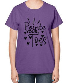 Pointe your toes 178# - ballet-  Ladies T-Shirt