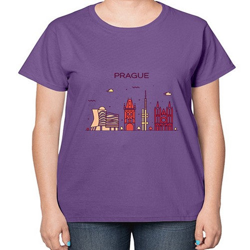 Prague 1689# - cities-  Ladies T-Shirt