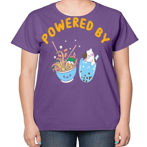 Ramen Bubble Tea Japanese Noodles Anime 278# - anime-  Ladies T-Shirt