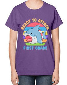Ready to Attack first Grade 710# - first grade-  Ladies T-Shirt