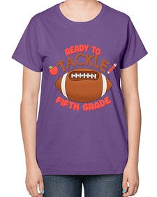 Ready to tackle fifth Grade 741# - fifth grade-  Ladies T-Shirt