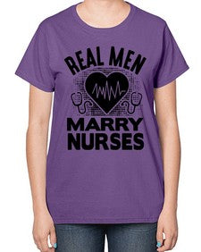 Real men Style 1349# - nurse-  Ladies T-Shirt