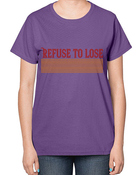 Refuse to lose 1902# - badminton-  Ladies T-Shirt