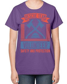 Rescue Team Volunteer Safety And Protection Style 33# - volunteer-  Ladies T-Shirt