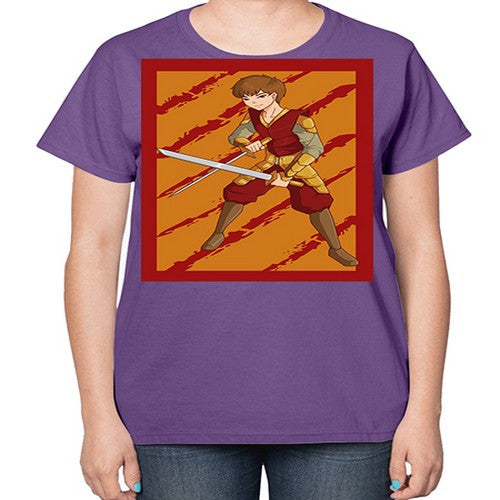 Samurai boy 95# - anime-  Ladies T-Shirt