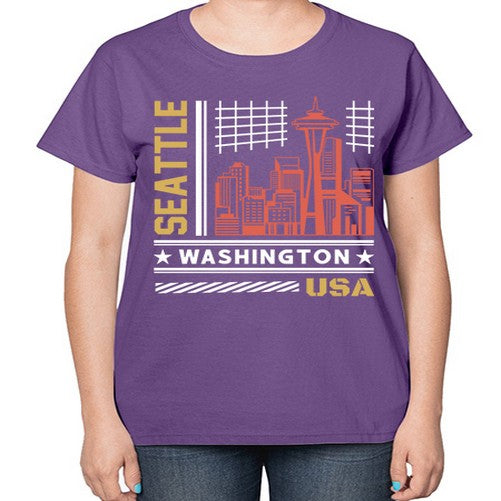 Seattle 1809# - cities-  Ladies T-Shirt