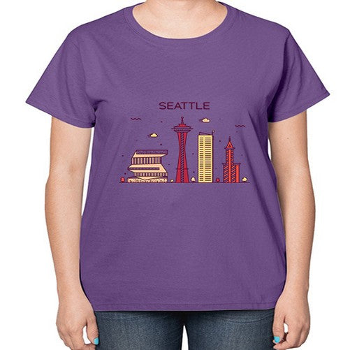 Seattle 1810# - cities-  Ladies T-Shirt