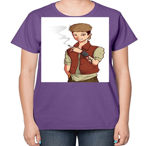 Smoker street boy 61# - anime-  Ladies T-Shirt