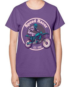 Speed racer 63# - motorcycle-  Ladies T-Shirt