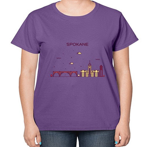Spokane 1880# - cities-  Ladies T-Shirt