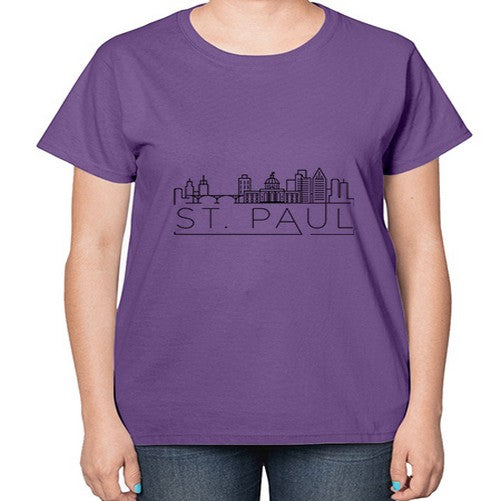 St Paul Minimal Skyline 1883# - cities-  Ladies T-Shirt