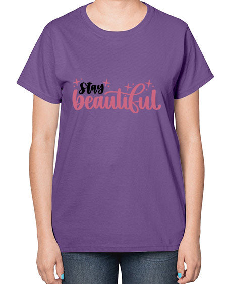 Stay Beautiful Style 18# -makeup  Ladies T-Shirt