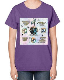 Straight Capricorn 471# - capricorn-  Ladies T-Shirt