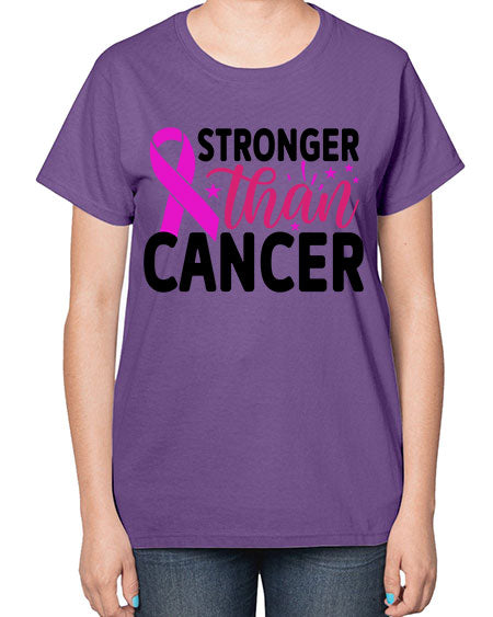 Stronger Than Cancer 6# - breast cancer-  Ladies T-Shirt