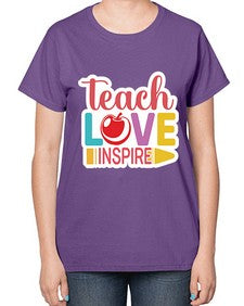 Teach Love Inspire 1443# - teacher-  Ladies T-Shirt