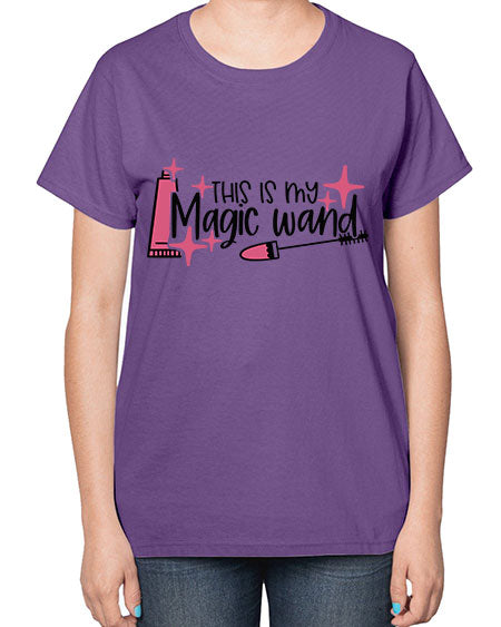 This Is My Magic Wand Style 13# -makeup  Ladies T-Shirt