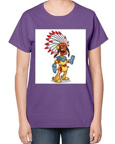 Thnksgvngindian 254# - cartoon general-  Ladies T-Shirt