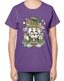 Treasure Skull Head 1185# - skull and bones-  Ladies T-Shirt