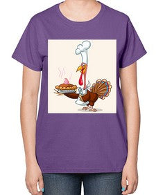 Turkey pie 259# - cartoon general-  Ladies T-Shirt